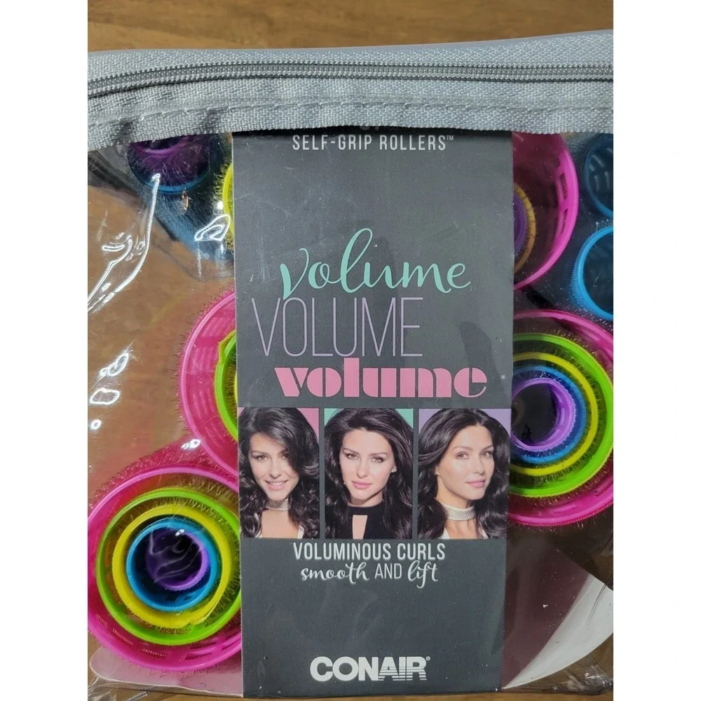 Conair‎ Self Grip Hair Rollers Set 28 Colorful Curls Volume Homemaker Retro